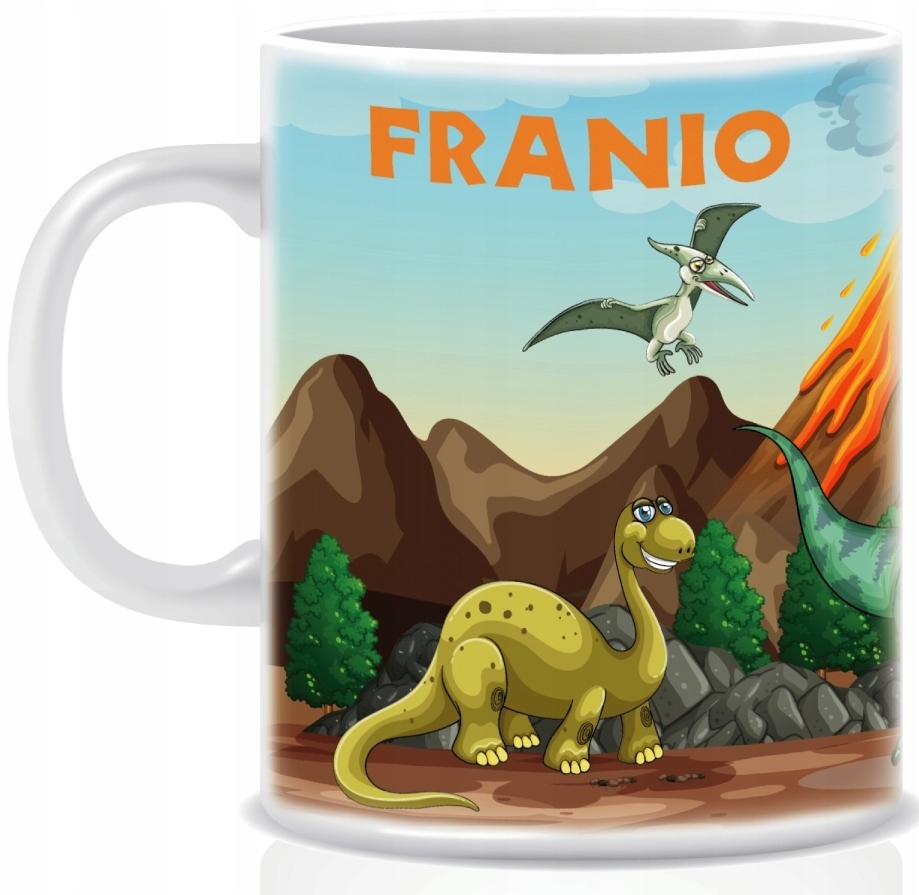 

Kubek z Dinozaurami i imieniem Dziecka 330ml