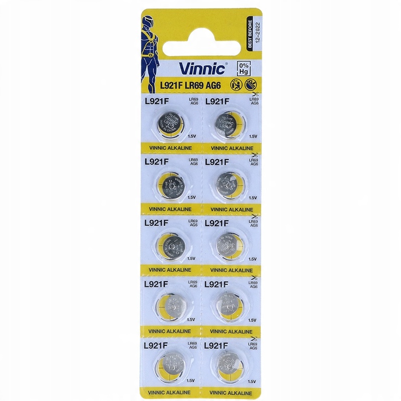 

10x Bateria Vinnic G6 L921 921 LR69 AG6