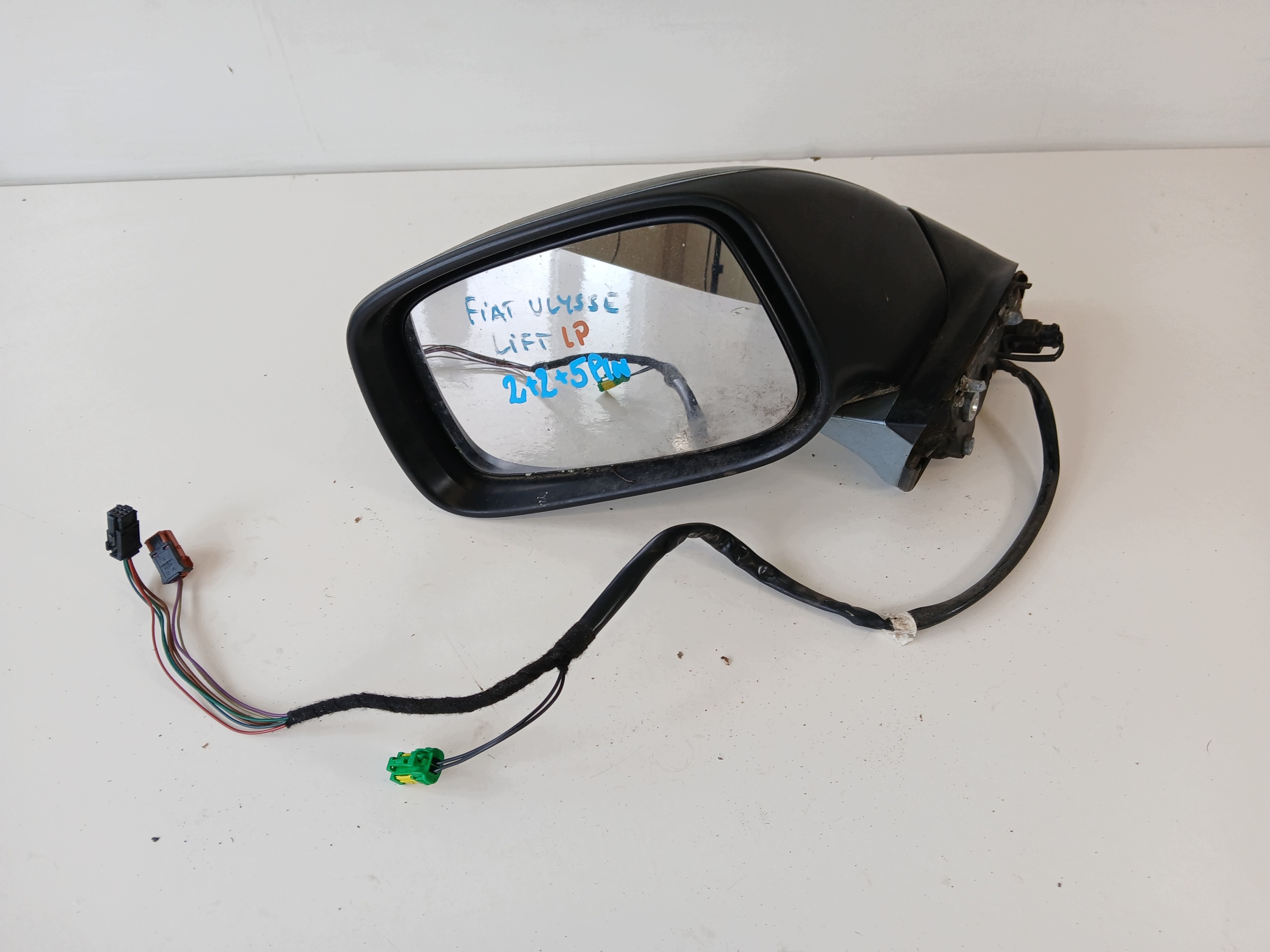 FIAT ULYSSE LIFT mirror left black, 9 PIN