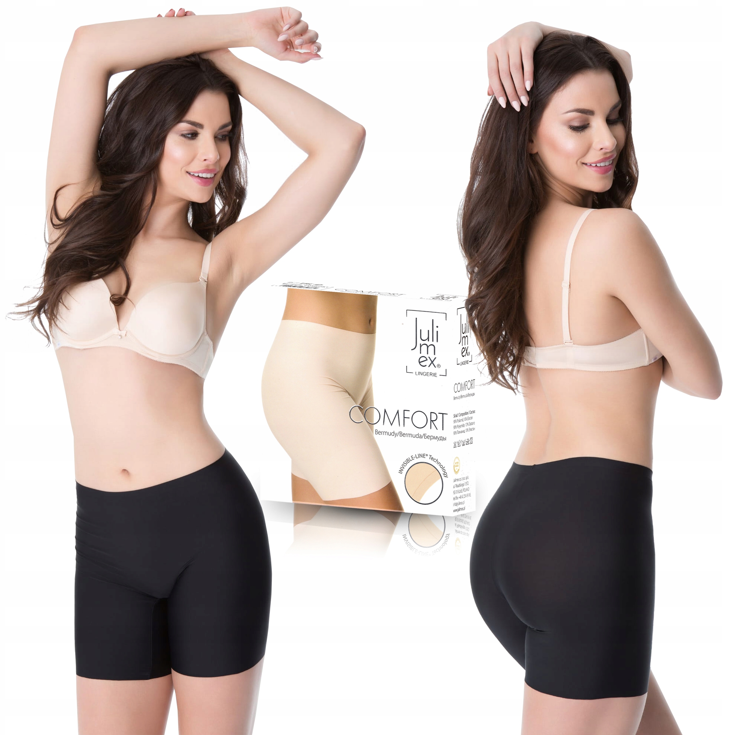 

Julimex Bezszwowe Bermudy Comfort Czarne XL