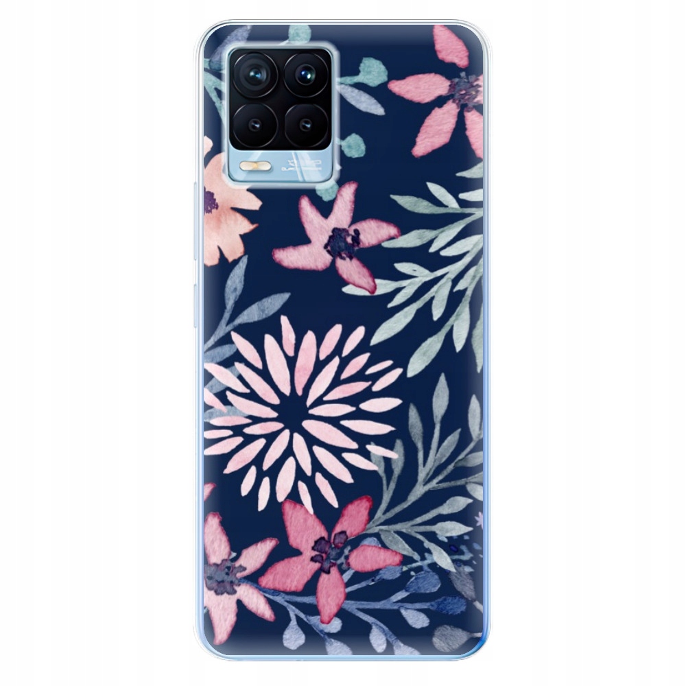 Silikonowe etui iSaprio Leaves on Blue do Realme 8 8 Pro