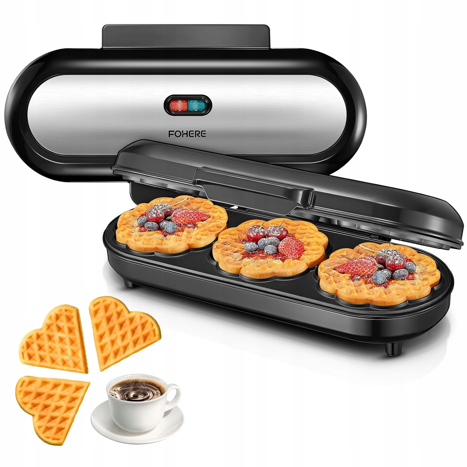 Vaflovač Fohere King Size 1200 W 15 vaflí za 2 minuty