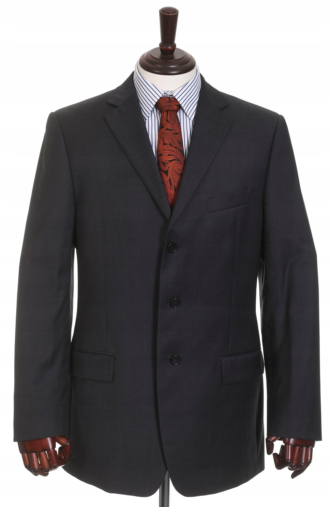 MARKS&SPENCER marynarka 100% wełna grafit r 52