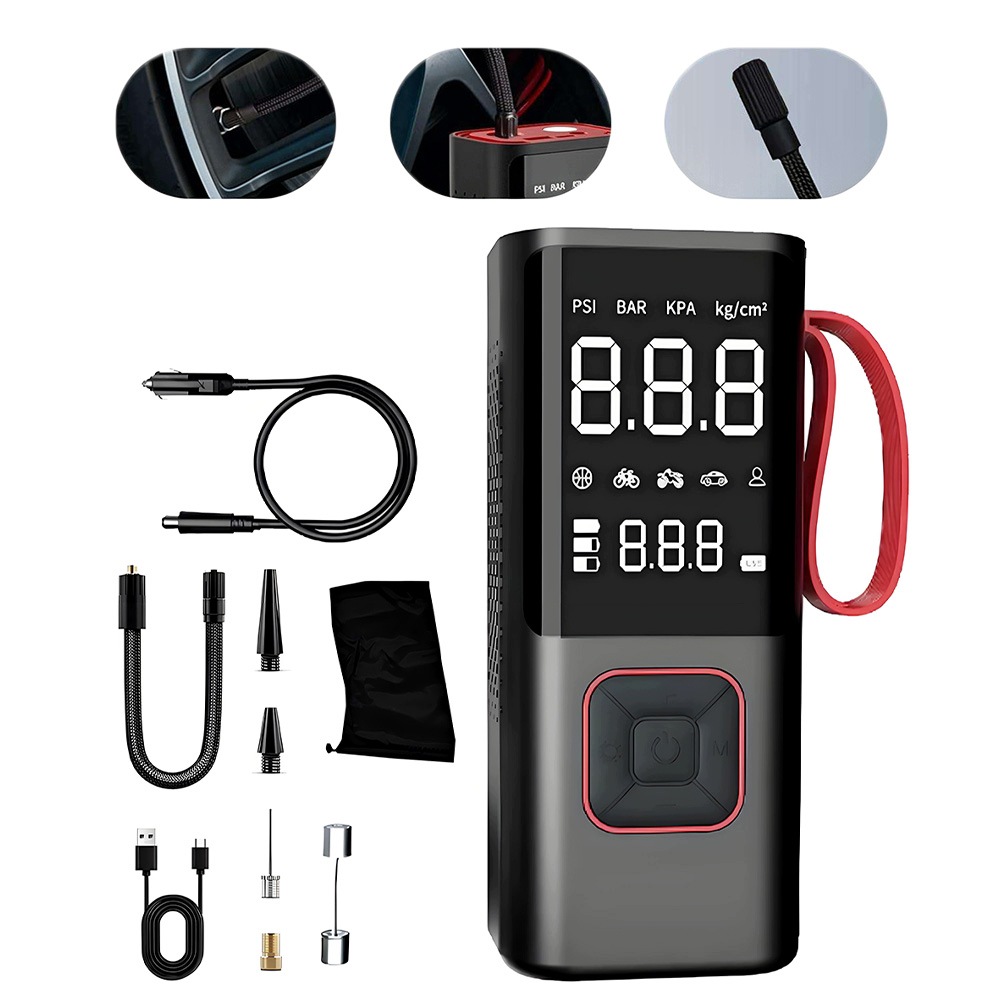 Kompresor do auta Led Mini Pumpička na kolo Míče Inflator Mobilní pneumatiky