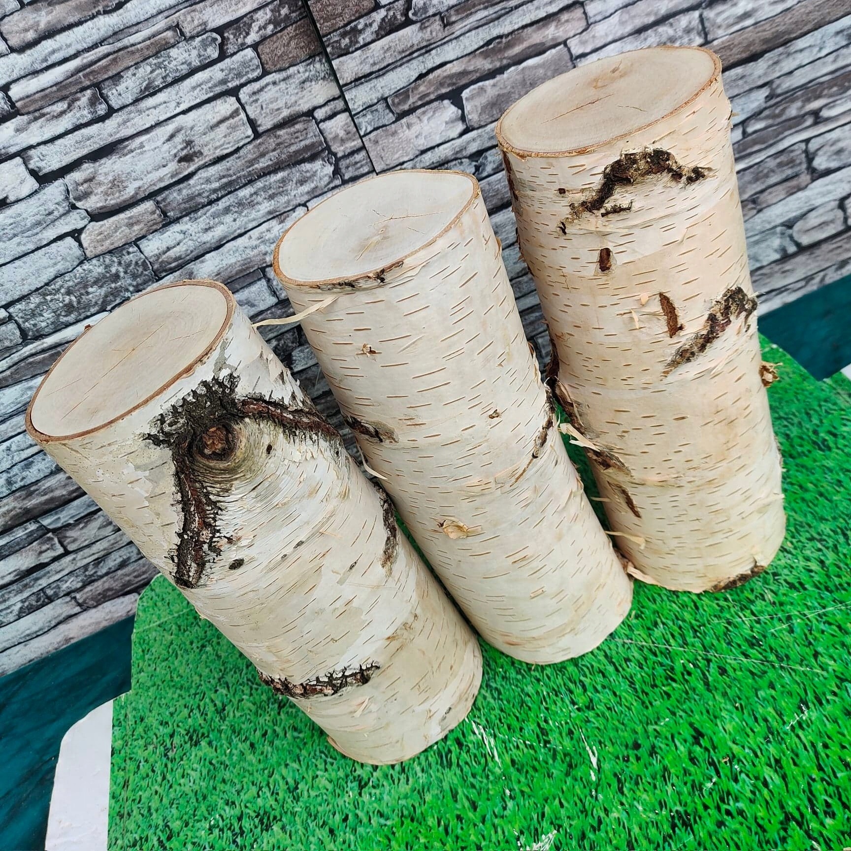 

Pieńki, pniaki, z brzozy wys 30cm zestaw drewno