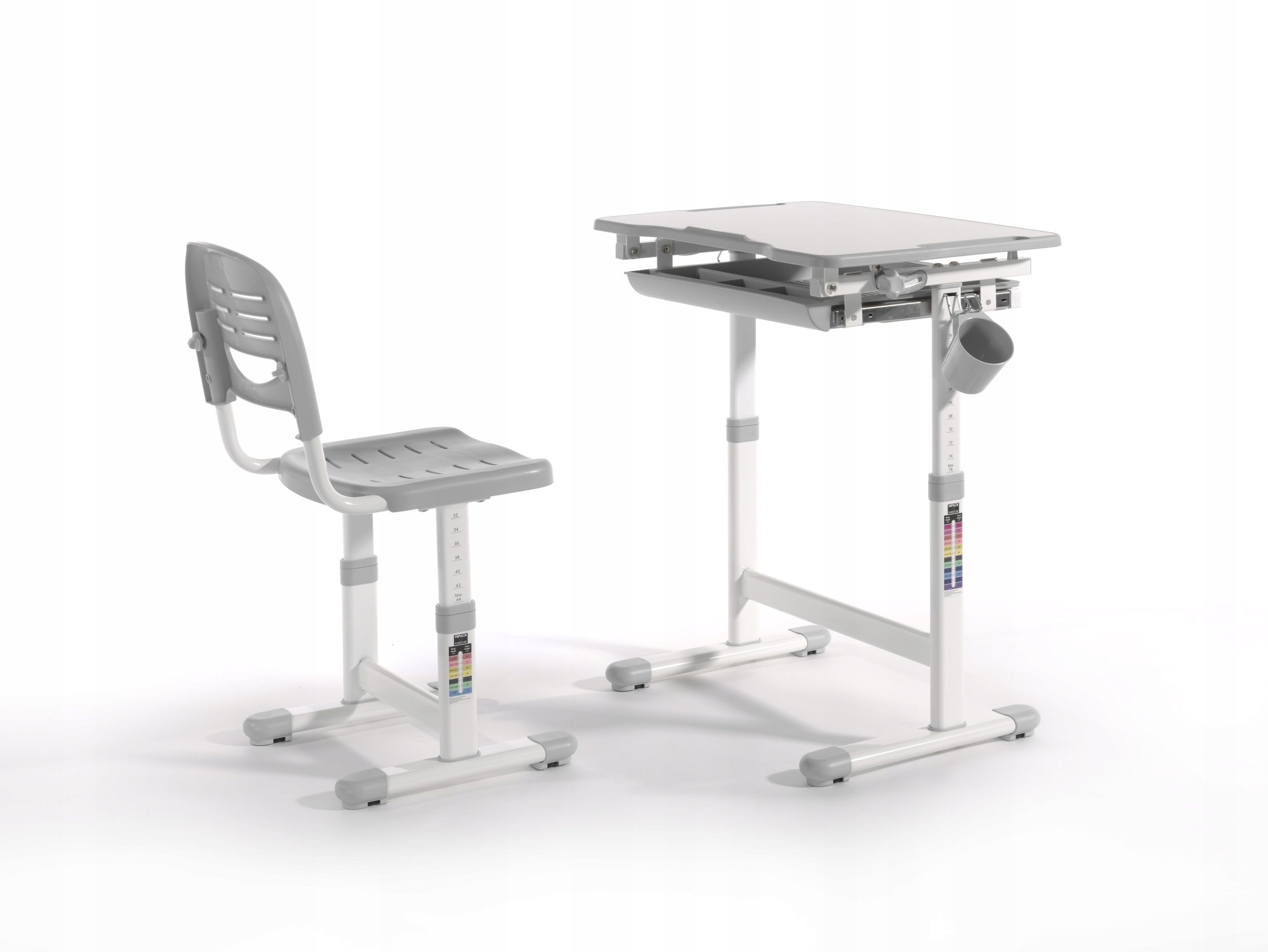 BIURKO DZIECIĘCE COMFORTLINE 201 GREY Głębokość mebla 47.4 cm