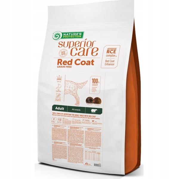 Levně Nature's Protection Superior Care Dog Dry Red Coat Adult Gf Lamb 10 kg