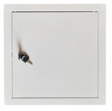 Revizní Dvířka Bílá 40x40 cm Kovový Rámeček Se Zámkem Klíč