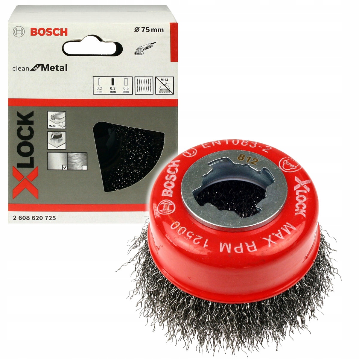 

Bosch Szczotka Garnkowa Druciana 75mm X-lock