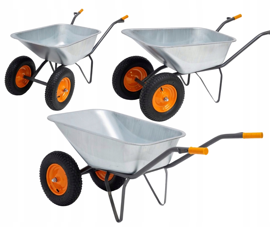 Taczka Metalowa Ogrodowa Transportowa Budowlana Dwukołowa Spawana Mocna