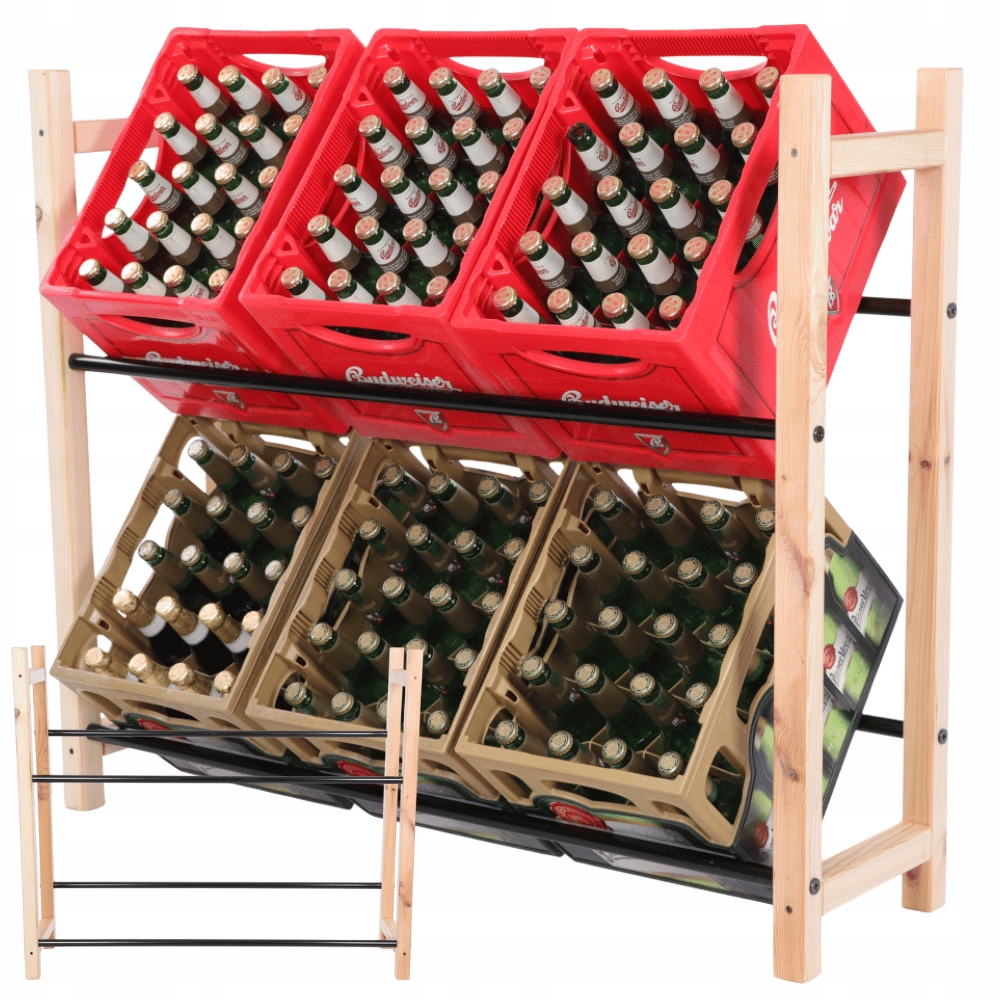 Regál na nápoje a pivo stojan 94,6 x 111,5 cm Kovové Eko Tyče