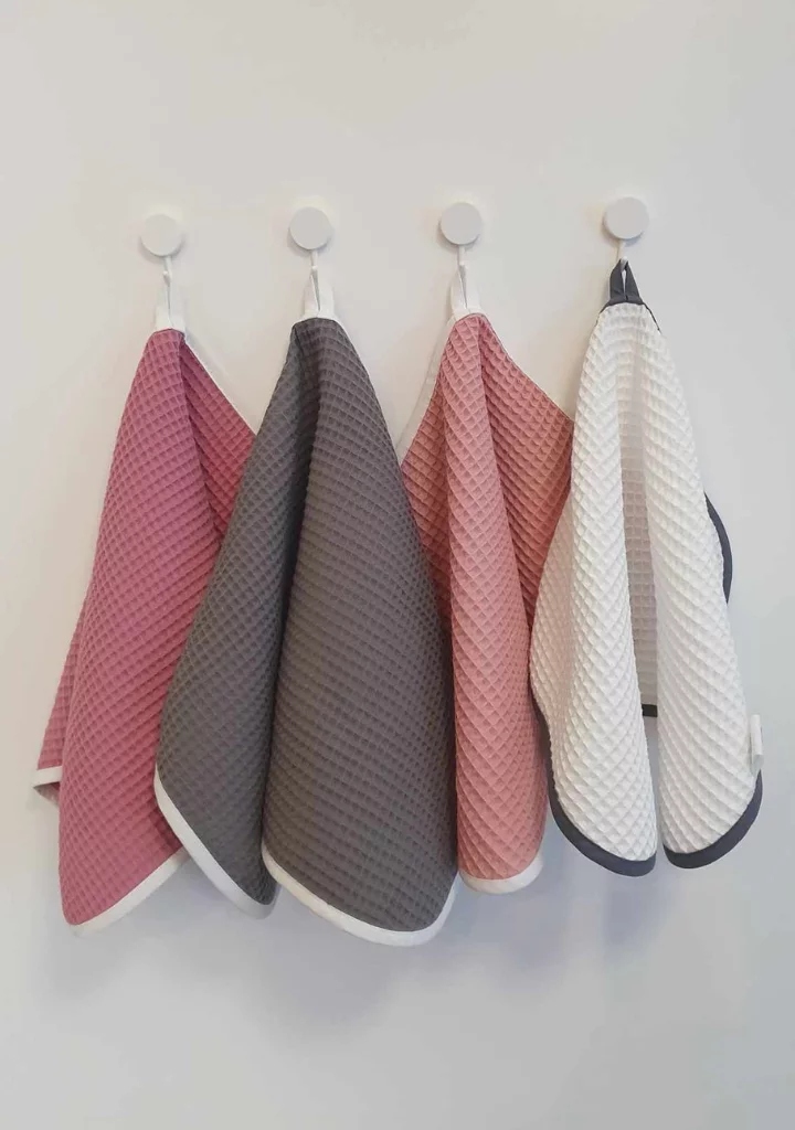 Ręcznik do przedszkola dla dzieci do rąk buzi 55x30 bawełna wafel - 2 szt Kolor niebieski