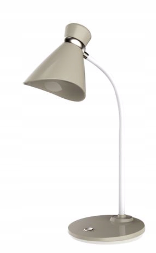 Dziecięca lampka biurkowa metalowa E27 szara