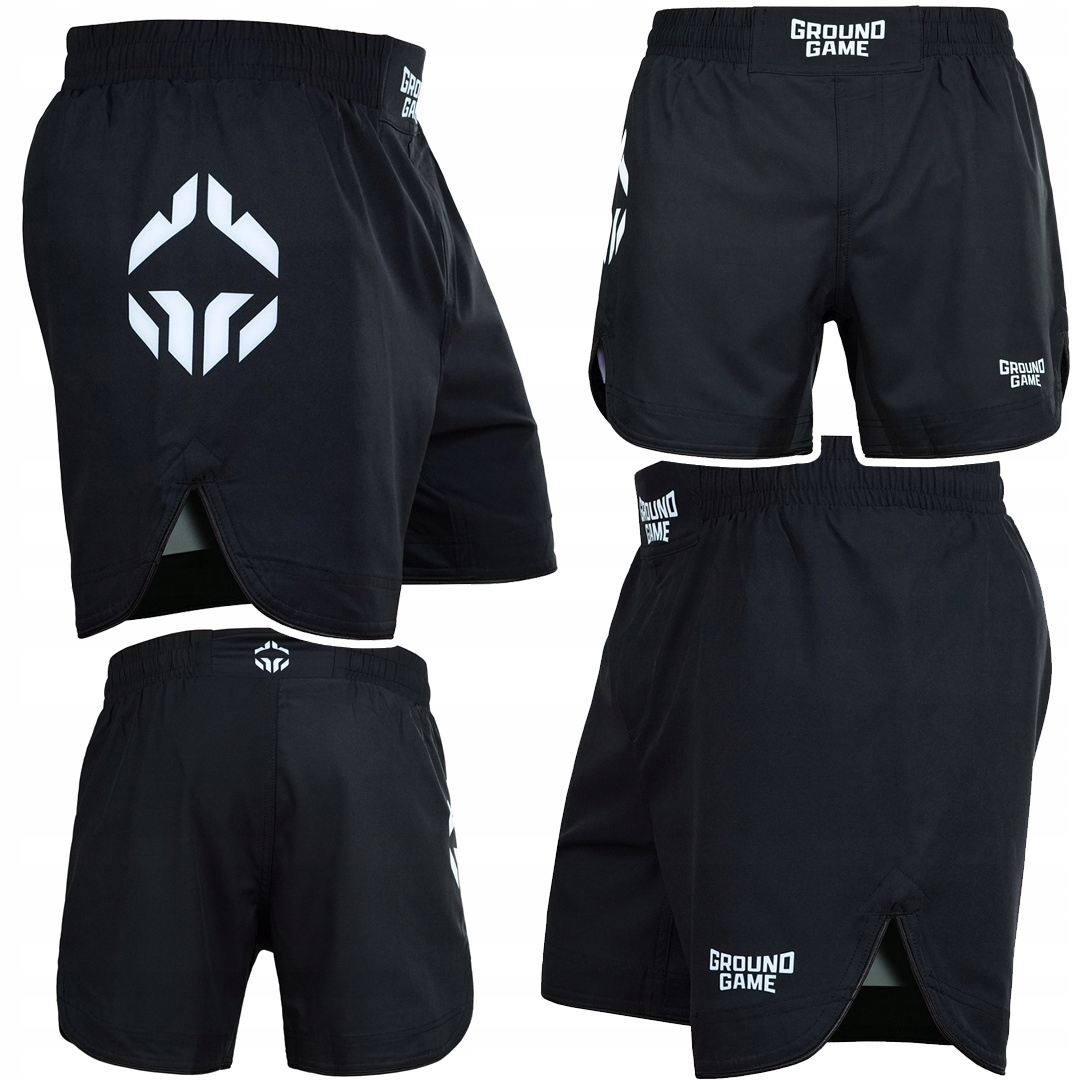 Krótkie spodenki lekkie męskie Ground Game Ibjjf Czarne r. S