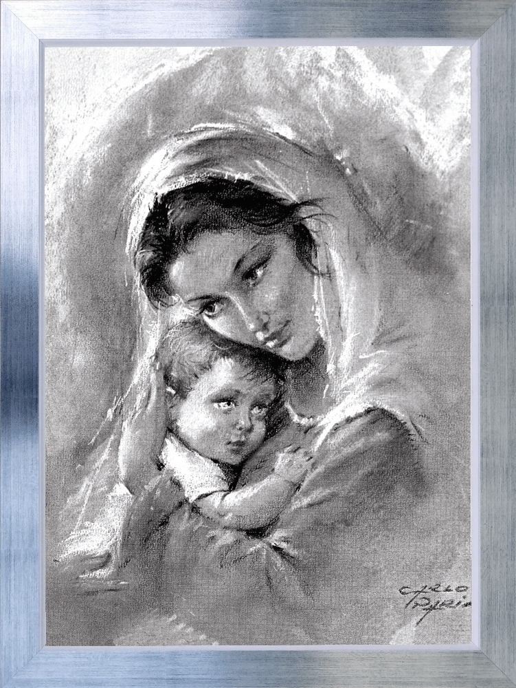 obrazy święte w PIEKNEJ SREBRNEJ RAMIE 75SCZ5