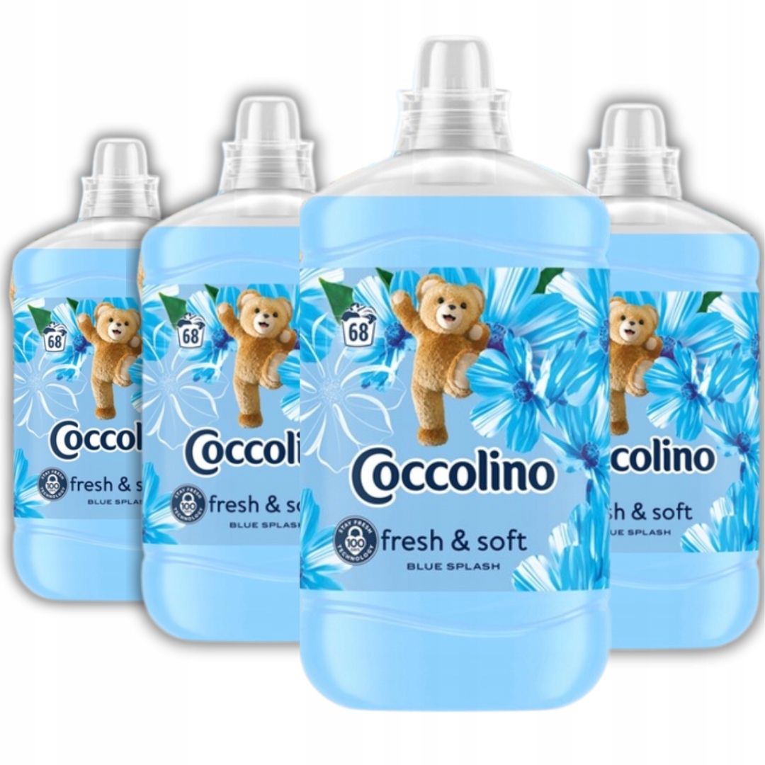 Levně Coccolino Blue Splash tekutá aviváž Fresh & Soft 1,7L x4
