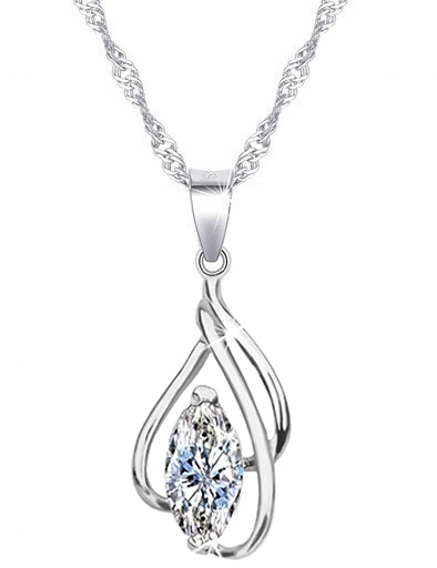 Stříbrný dámský náhrdelník řetízek s přívěskem, rhodiovaný stříbro o ryzosti 925