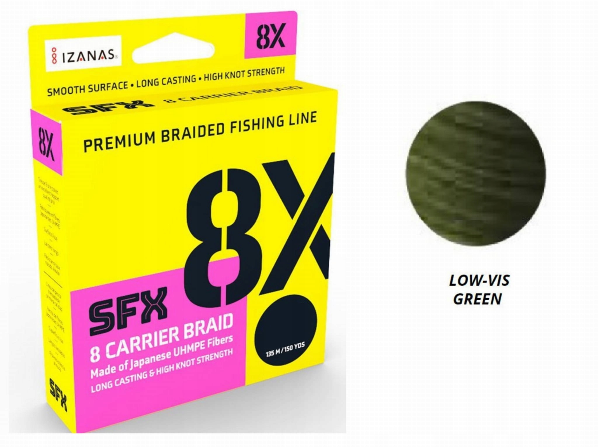 Plecionka Sufix Sfx 8X Zielona (135m) 0,148mm