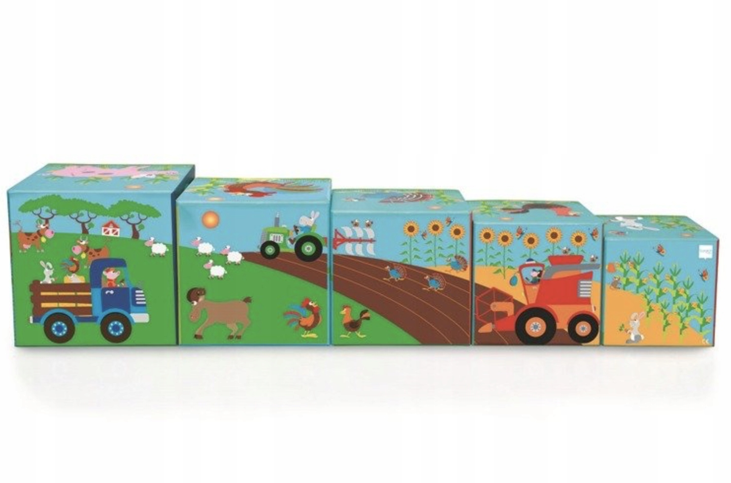 SCRATCH PIRAMIDA EDUKACYJNA JUMBO FARMA 5 ELEMENT Materiał karton