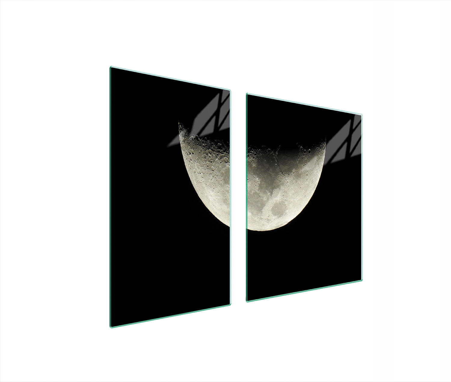 Skleněná Deska a Krájecí Deska 100x52 Měsíc Tvrzené Sklo