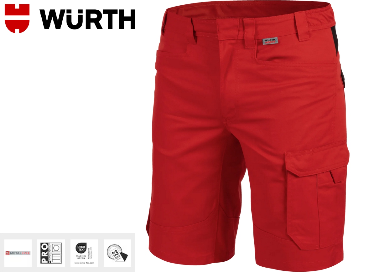 Spodenki Robocze Wurth Modyf Cetus Red R.54