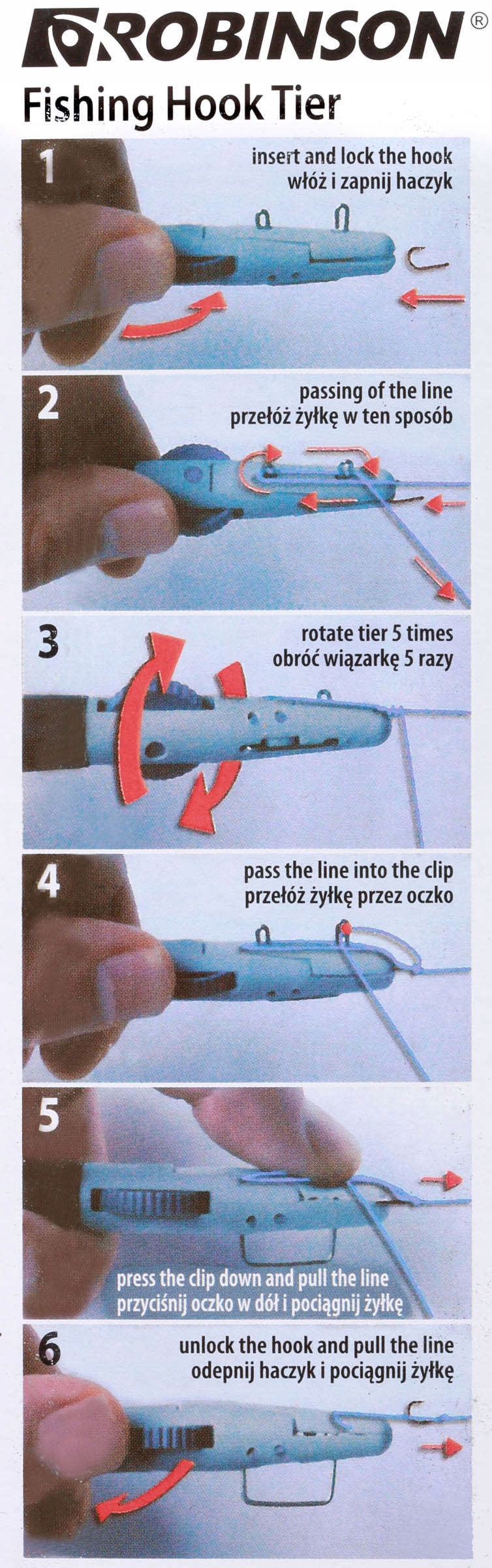 Przyrząd do wiązania haczyków Robinson 000 Marka Robinson