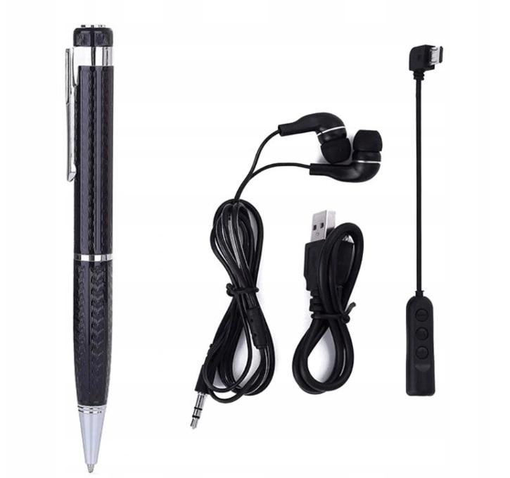 DŁUGOPIS SZPIEGOWSKI DYKTAFON CYFROWY PODSŁUCH