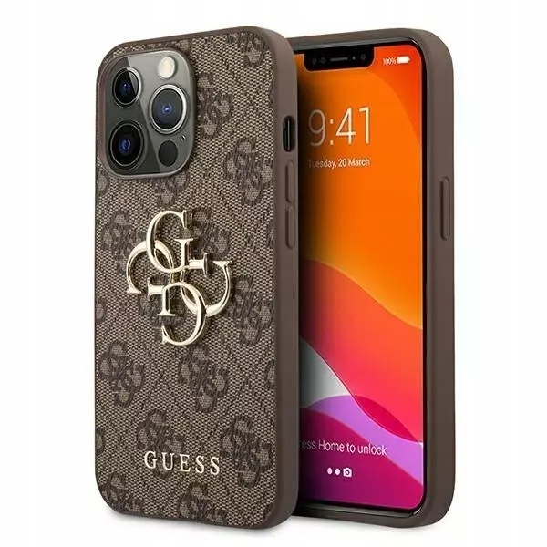 Plecki Guess do Apple iPhone 13 Pro Max brązowy