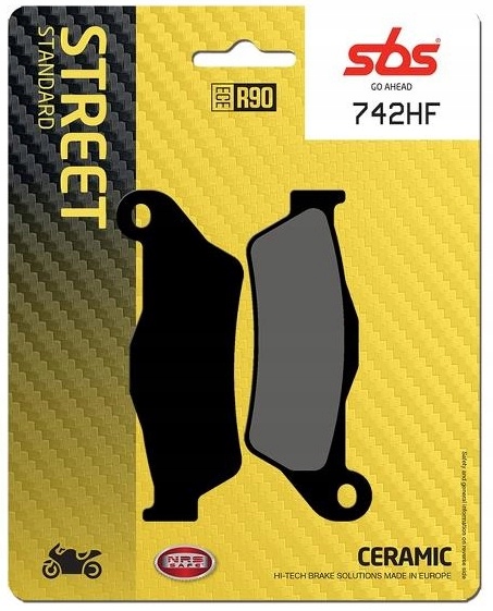 742HF - КОЛОДКИ ВЕТЧИНЫ ЗАДНИЕ SBS BMW R 1150 R ABS 2001-2006