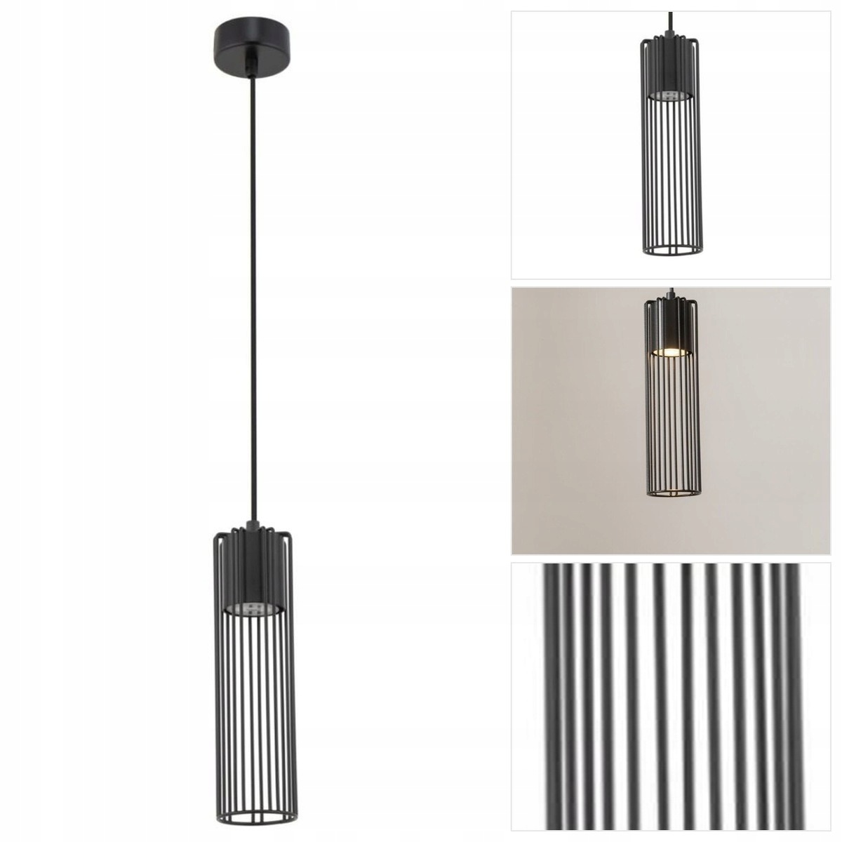 Černá závěsná lampa Fobia moderní nastavitelná nad bar Sigma Lighting