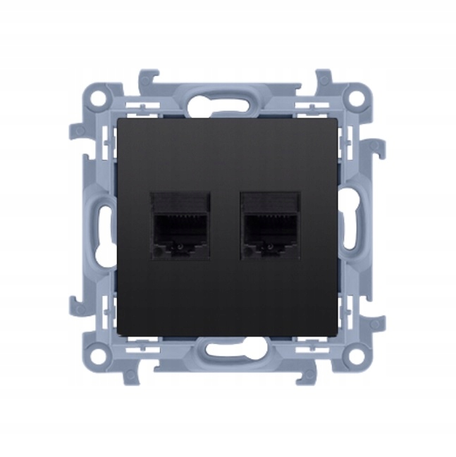 

Simon 10 Gniazdo Komputerowe Podw. RJ45 Czarny Mat