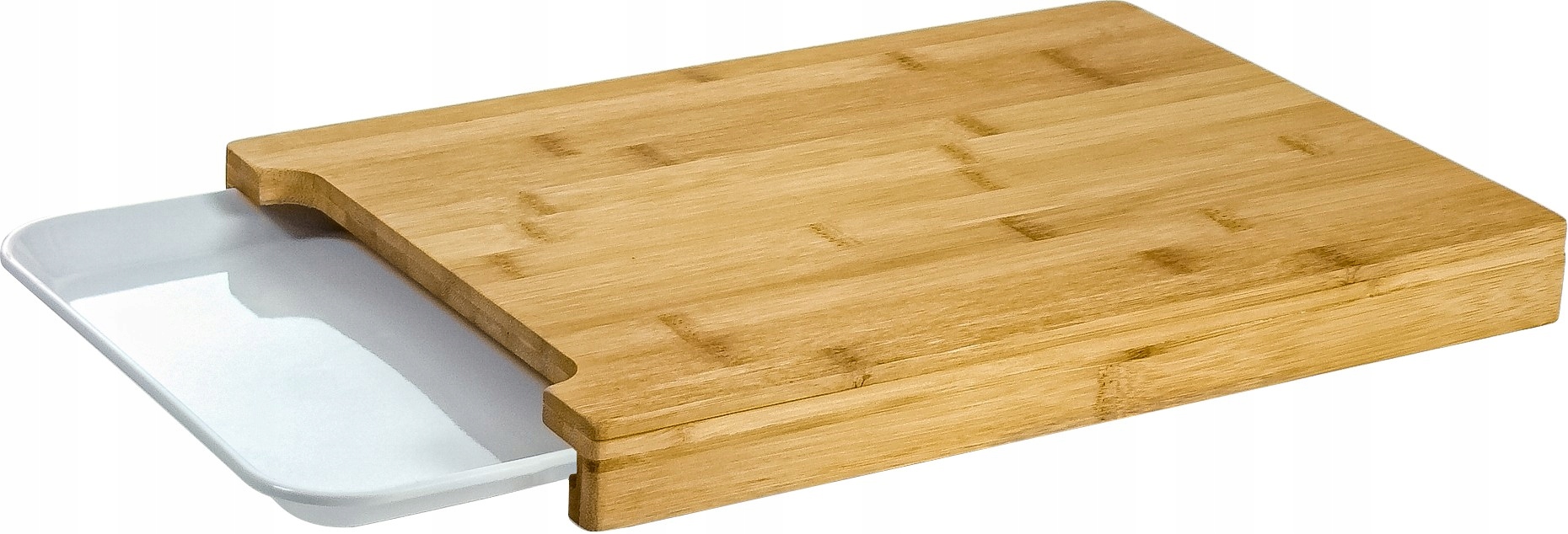 DESKA do krojenia BAMBUSOWA z pojemnikem ZESTAW