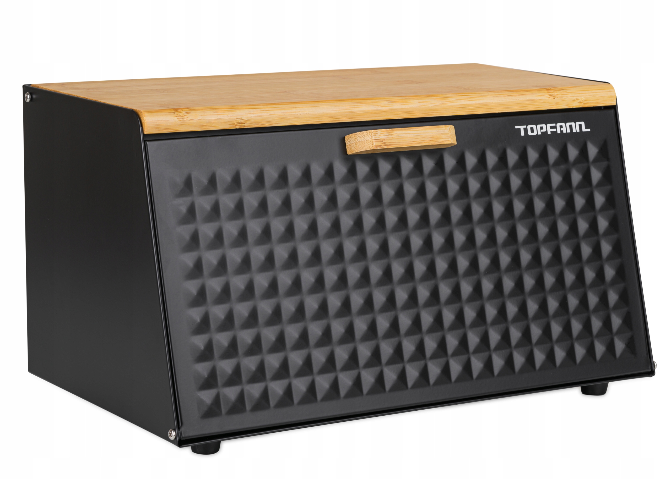 DUŻY CHLEBAK METALOWY Z DESKĄ POJEMNIK NA PIECZYWO CHLEB CZARNY BAMBUSOWY EAN (GTIN) 5903771849470