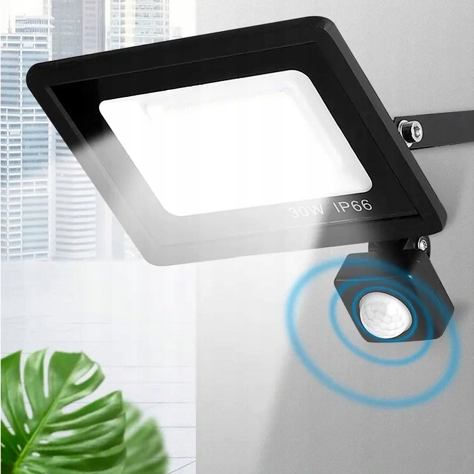 HALOGEN LED LAMPA ZEWNĘTRZNA NAŚWIETLACZ REFLEKTOR CZUJNIK RUCHU 50W Barwa światła biały zimny