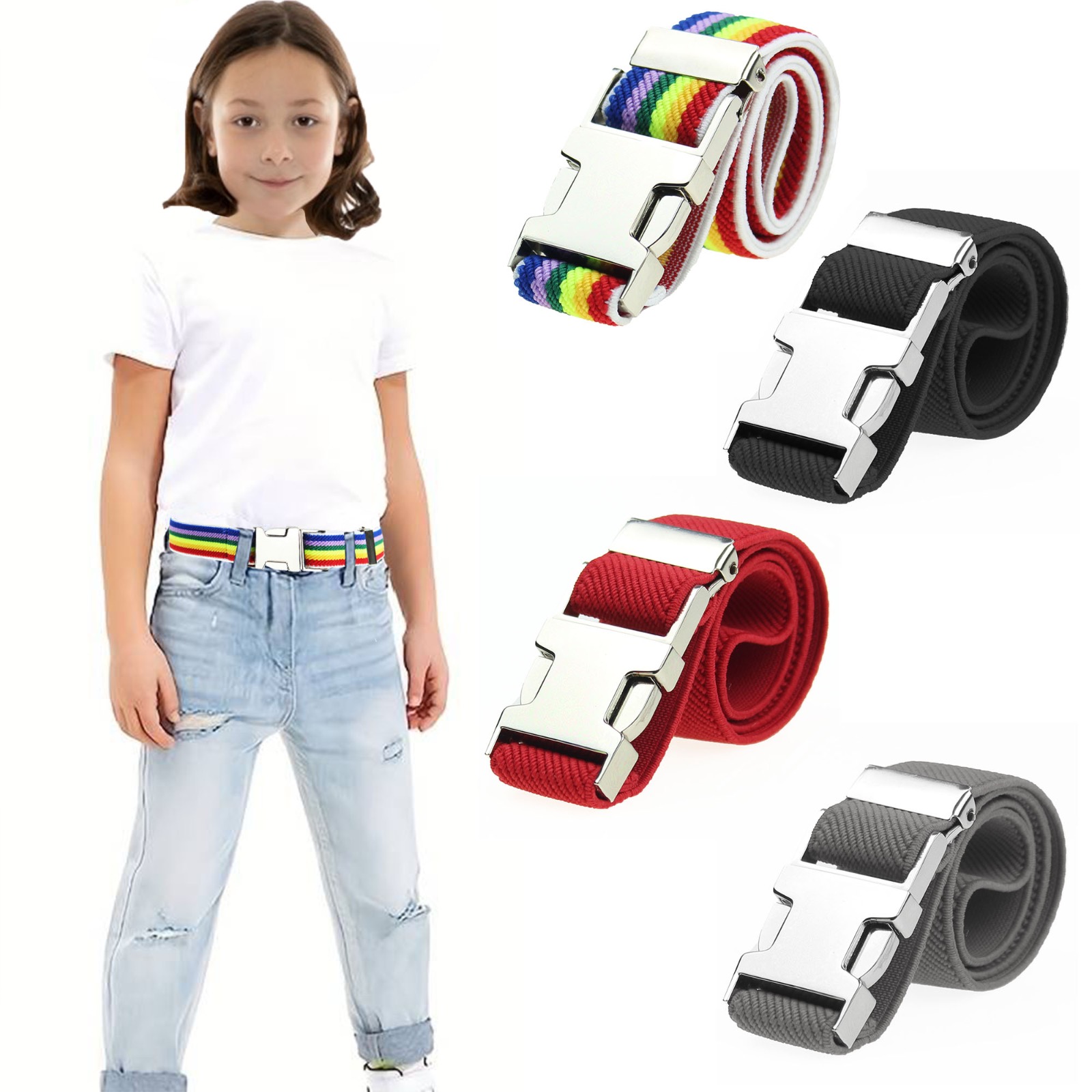 Pasek dziecięcy do spodni regulowany 3-9 Materiał dominujący poliester