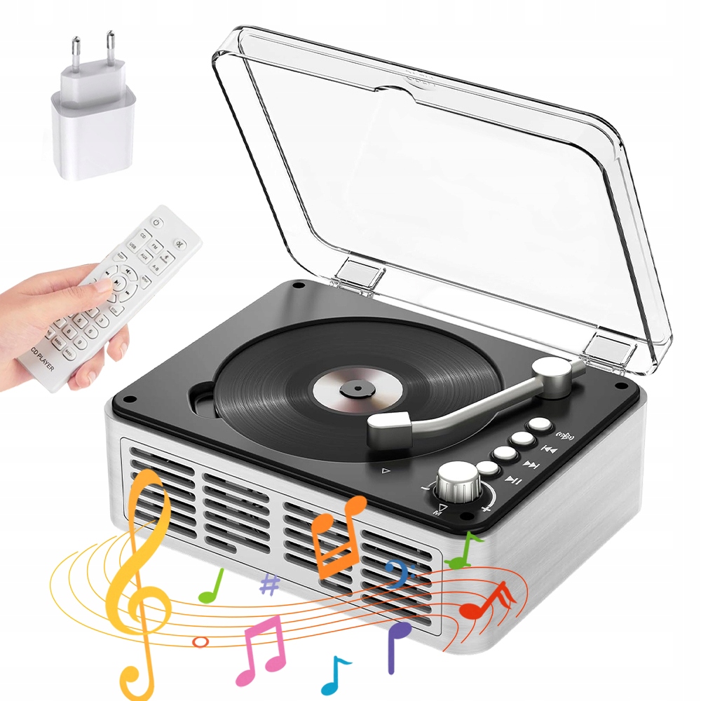 Gramofon V Retro Stylu Rip Rádio Fm Kazeta MP3 CD Usb Aux Dálkové Ovládání Hyundai