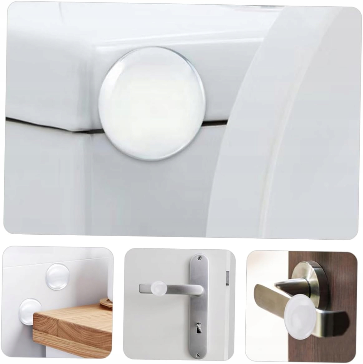 ODBOJNIK KLAMKI DRZWI SAMOPRZYLEPNY DO ŚCIAN OCHRANIACZ - 6 SZT Marka bez marki