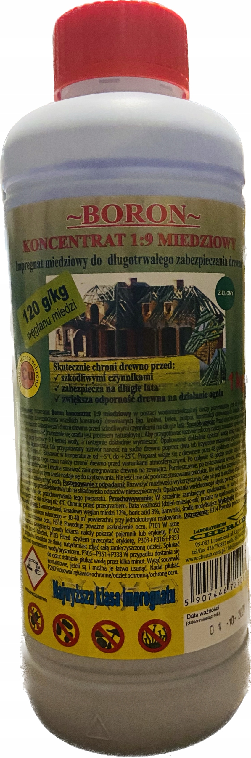 

Boron Impregnat Do Drewna Koncentrat 1:9 Miedziowy