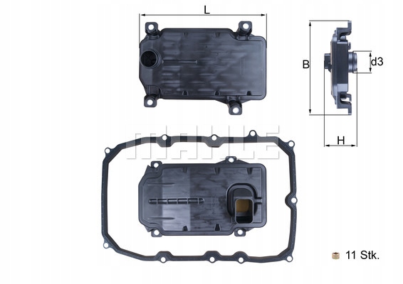 187KIT - MAHLE KNECHT ГИДРАВЛИЧЕСКИЙ ФИЛЬТР АВТОМАТ.SKB AUDI H