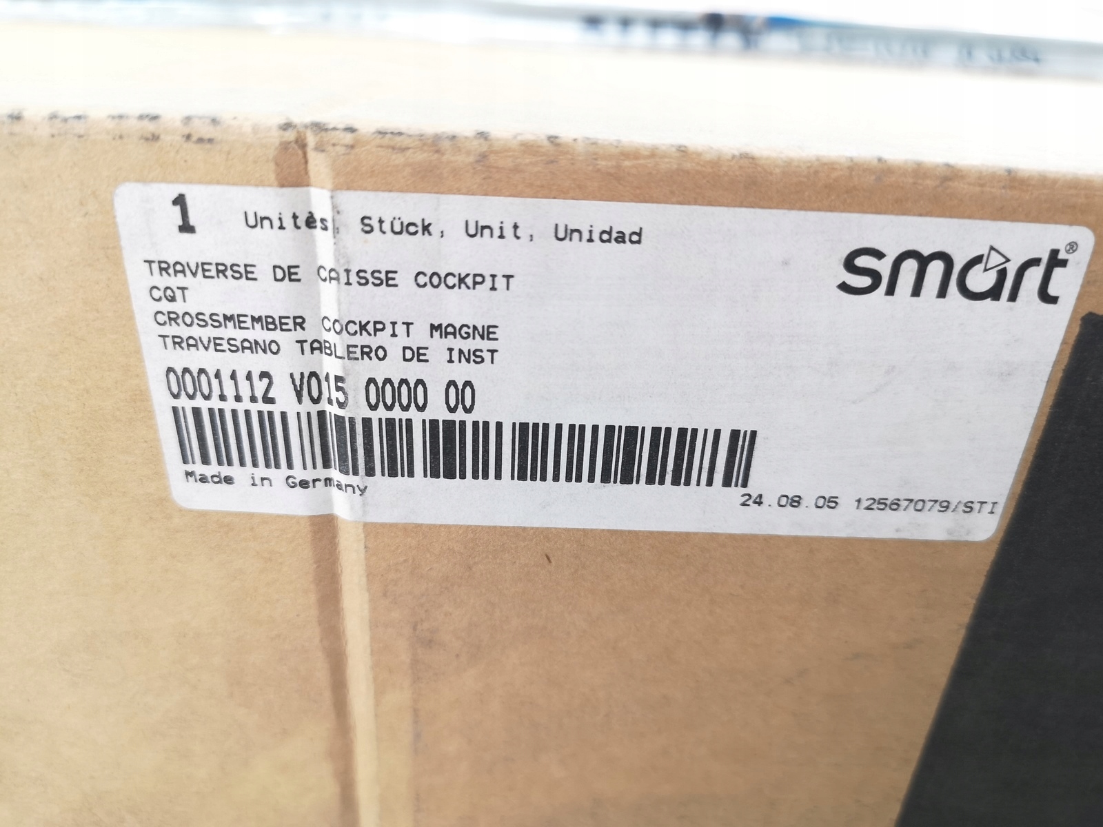 console RAMA below radiator SMART FORTWO 06-15 / Q0001112V015000000