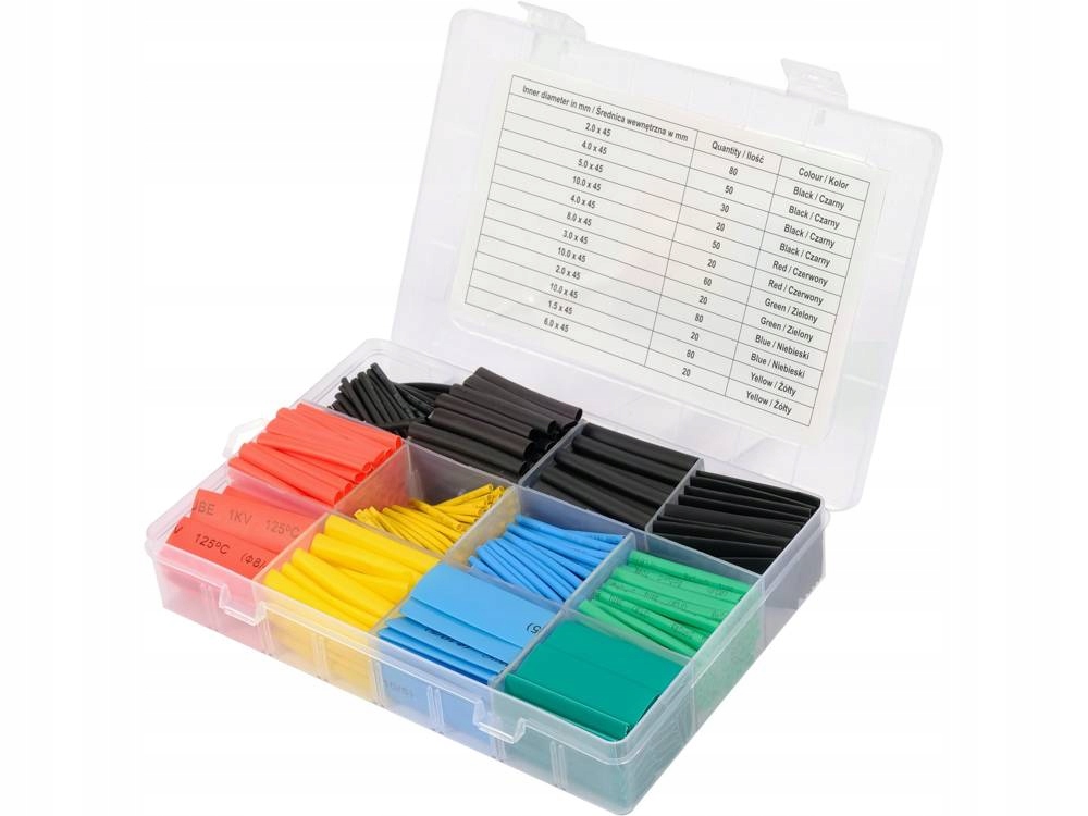 YATO KOSZULKI TERMOKURCZLIWE IZOLACYJNE 530 SZT. EAN (GTIN) 5906083079979