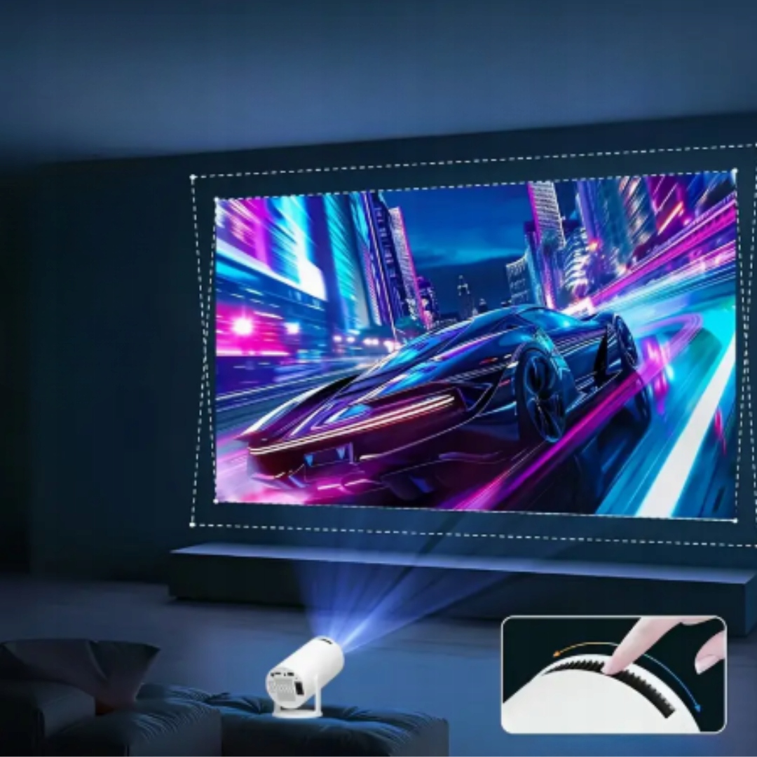 PROJEKTOR ANDROID WIFI TV 4K RZUTNIK PRZENOŚNY SMART OBROTOWY GŁOŚNIK Stan opakowania oryginalne