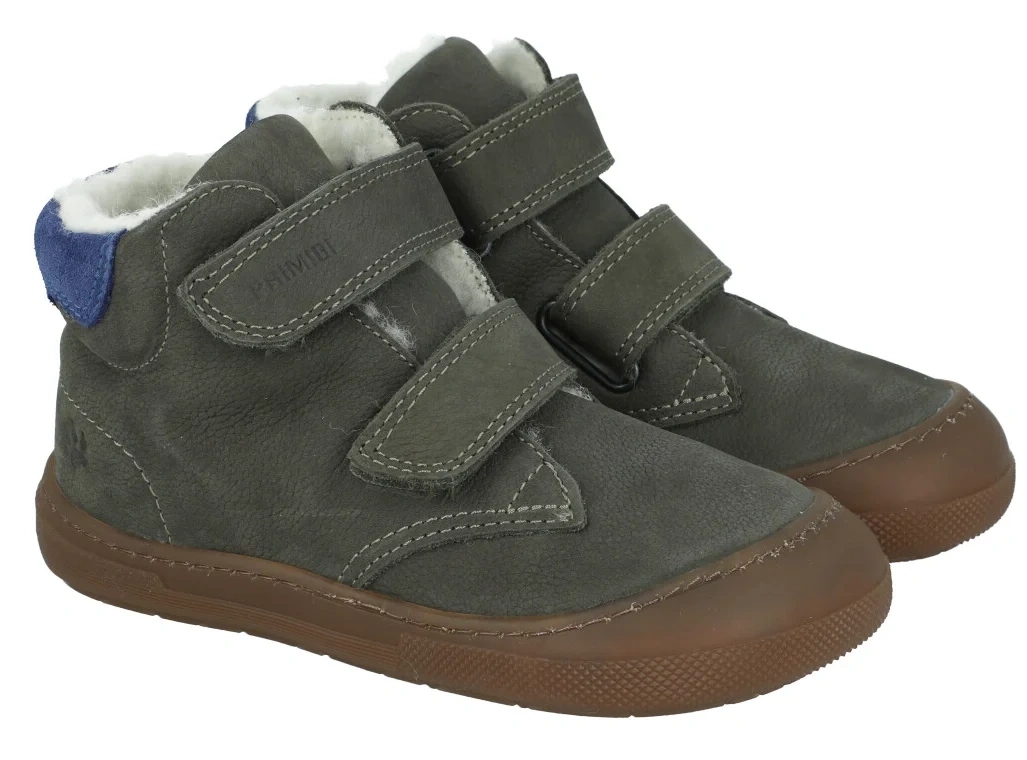 Trzewiki barefoot Primigi 2411166 oliwka wyściółka z wełny R26