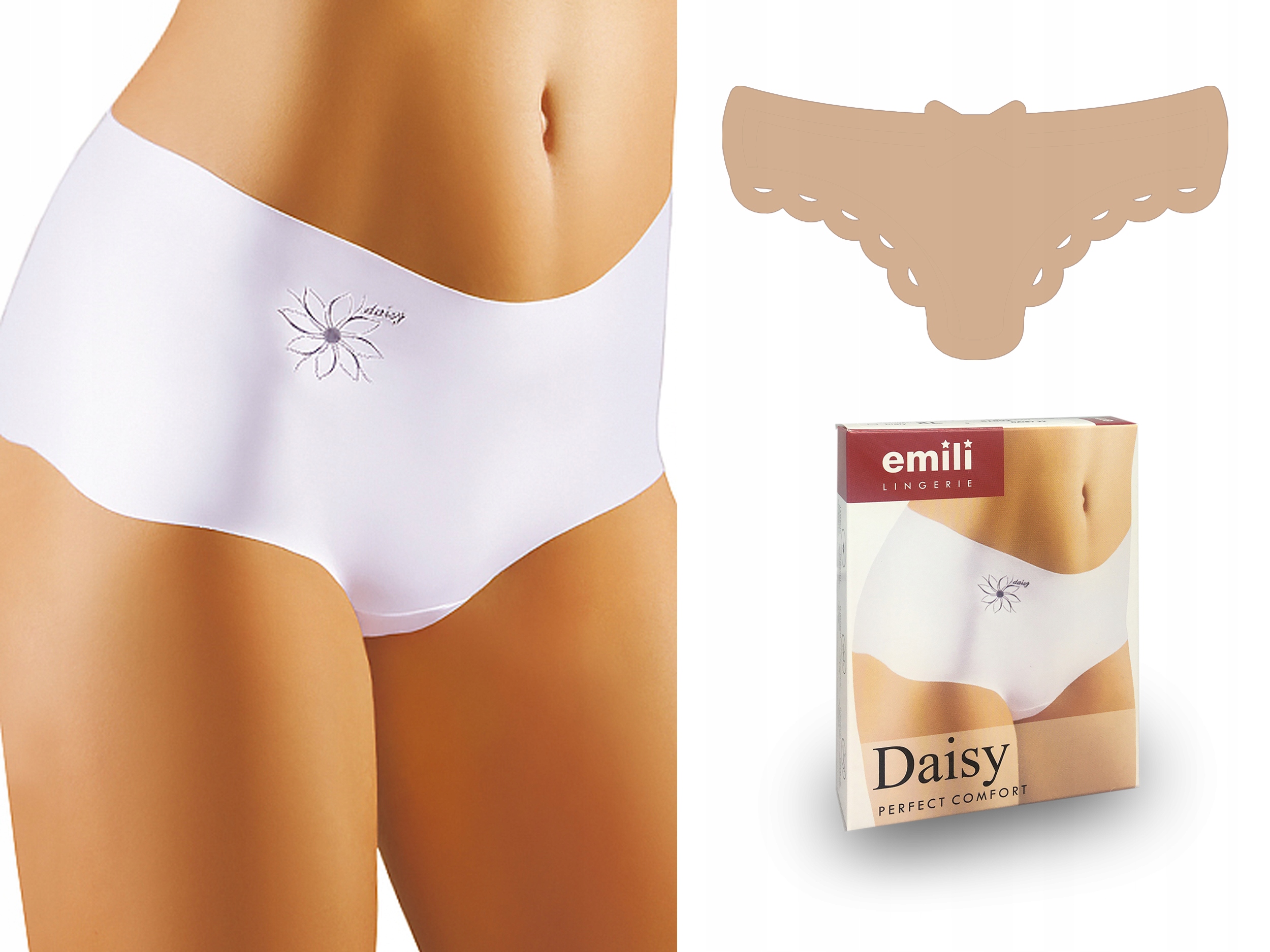 

Emili Daisy Laserowo Cięte Figi beżowy S