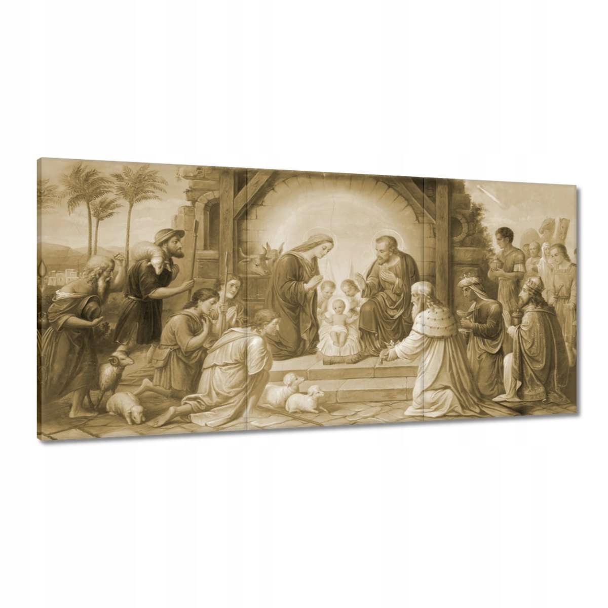 Obrazy 180 x 90 jasličiek v sépiovej farbe