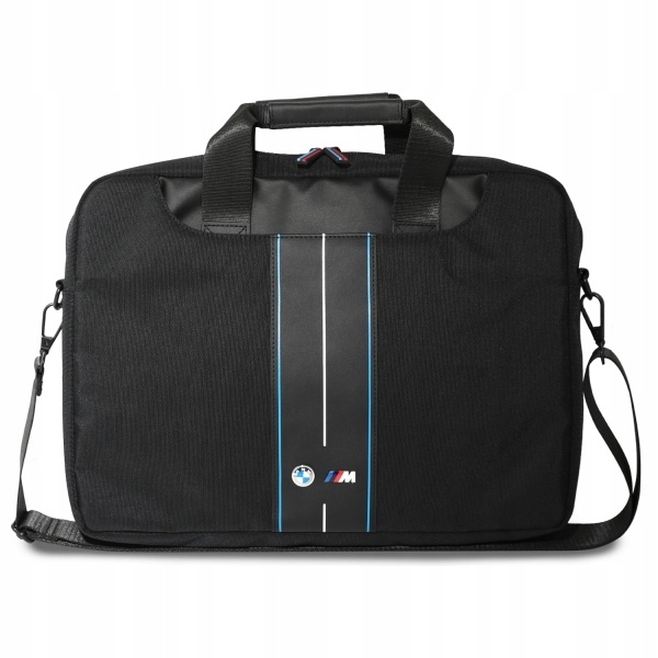 Taška na notebook 16" Bmw černá Nylon Blue Stripe