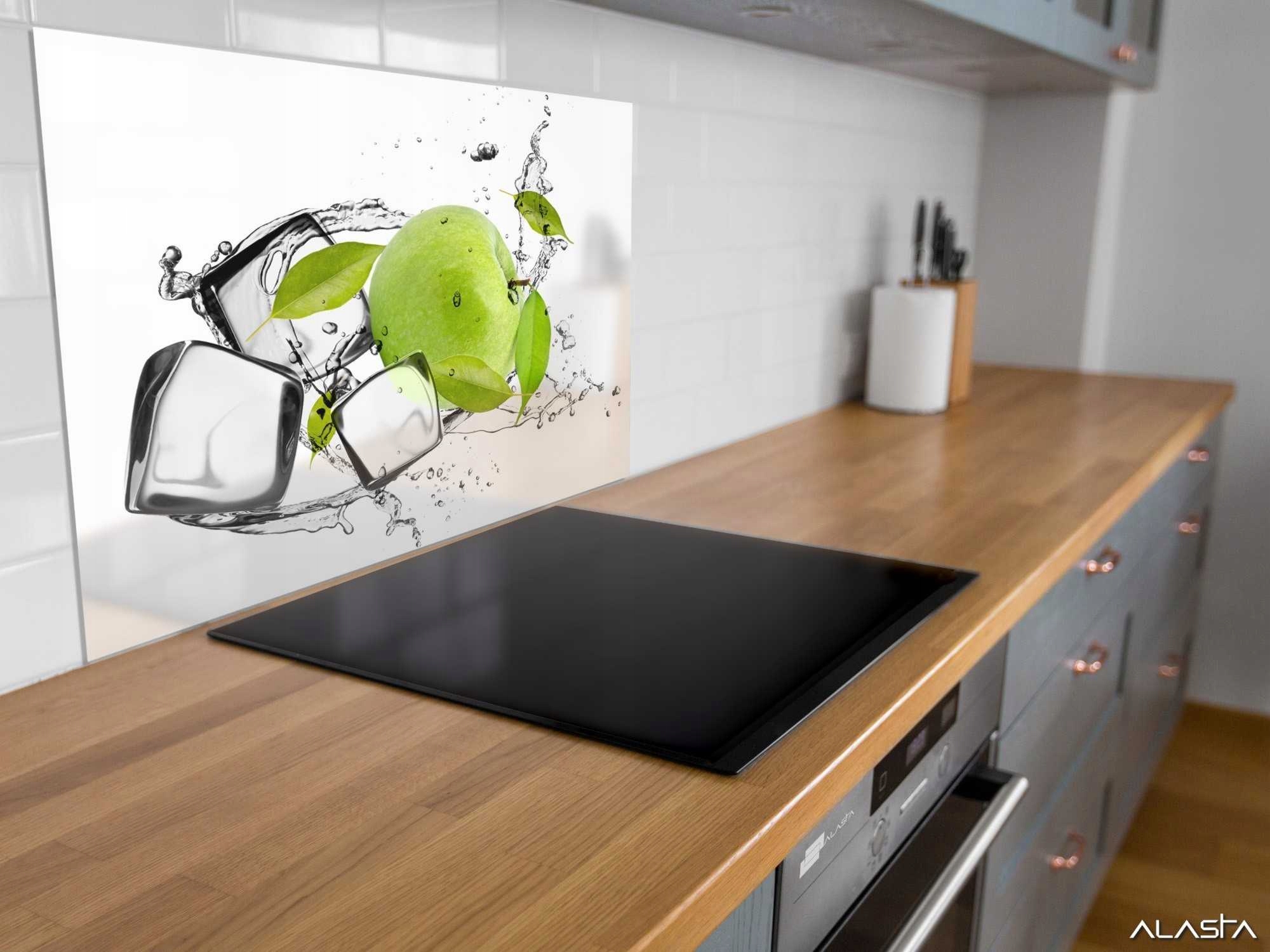 Panel szklany hartowany 90x70 Zielone jabłko lód Stan opakowania oryginalne