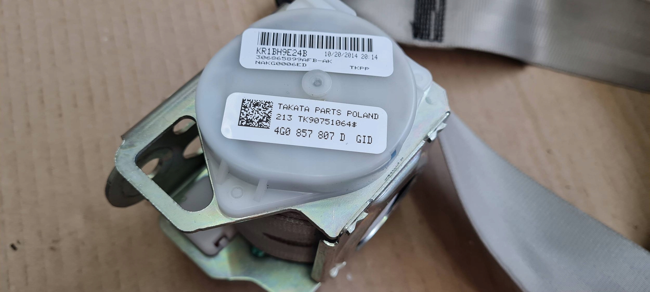 A6 C7 4G LIFT Gurten Sicherheits mitte heck KANAPY 4G0857807D