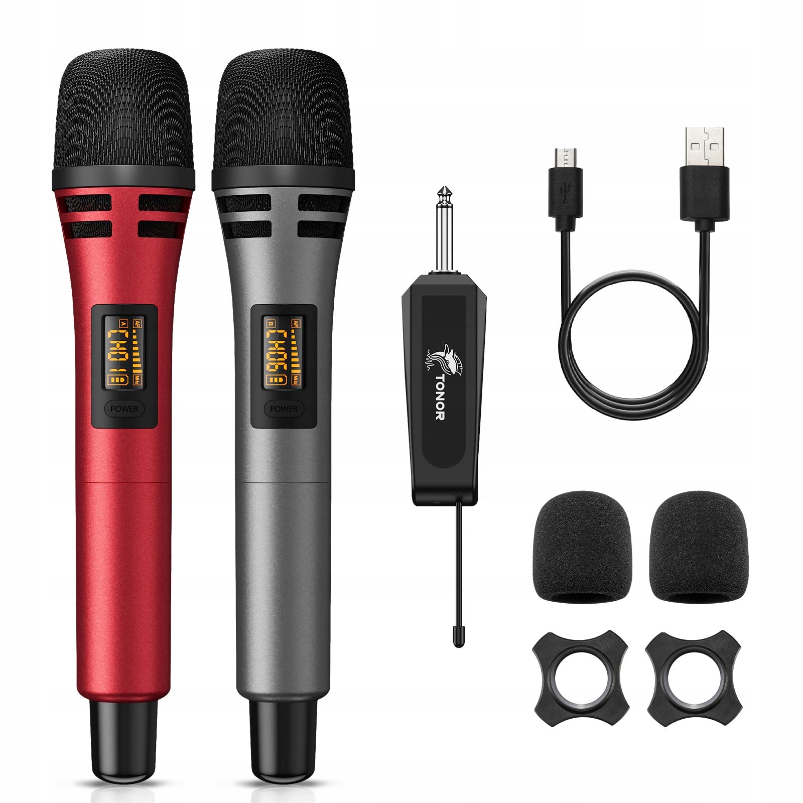Bezdrátový mikrofon Tonor TW320 Dynamický přijímač Karaoke pro svatby