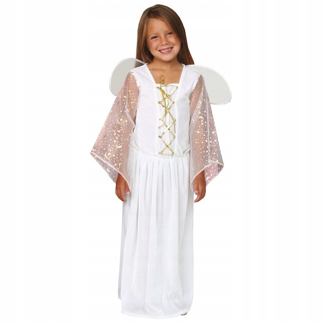 

Strój Aniołek przebranie sukienka 130/140 skrzydła